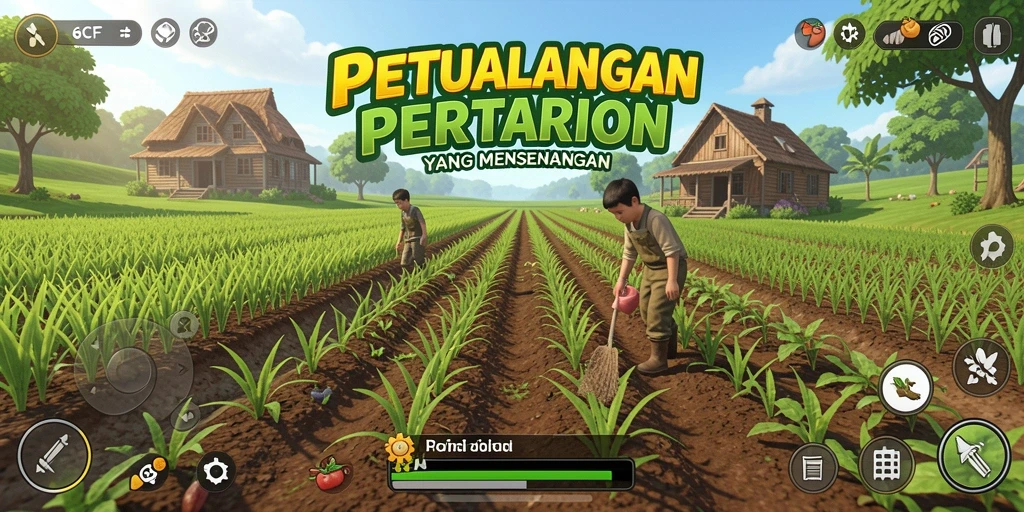 Tampilan gameplay mengasyikkan dalam 6CF yang penuh warna.