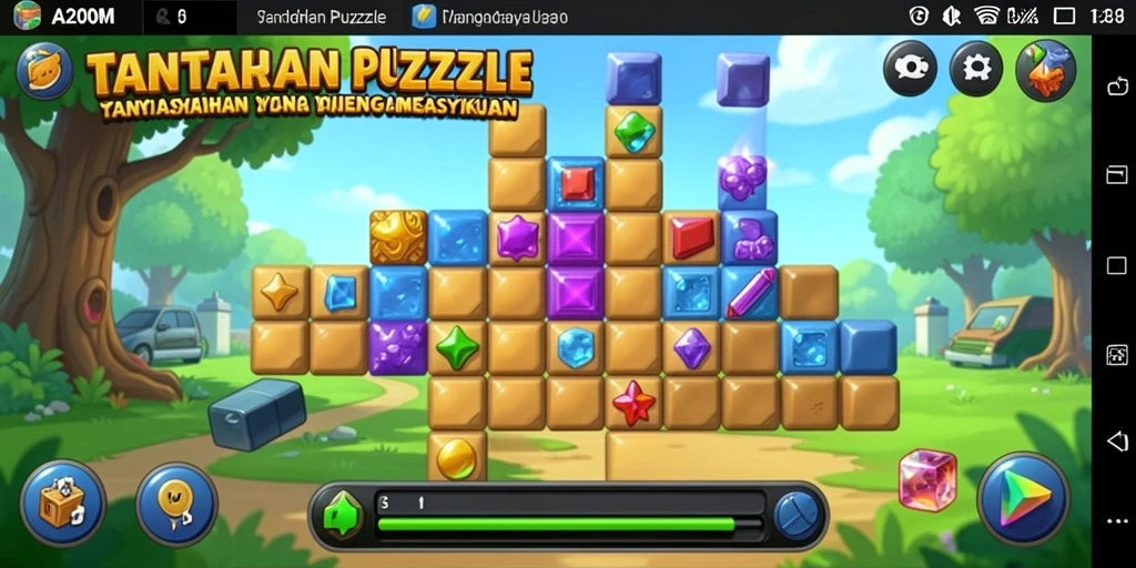 Tampilan screenshot A200M menunjukkan gameplay yang menantang dan menarik.