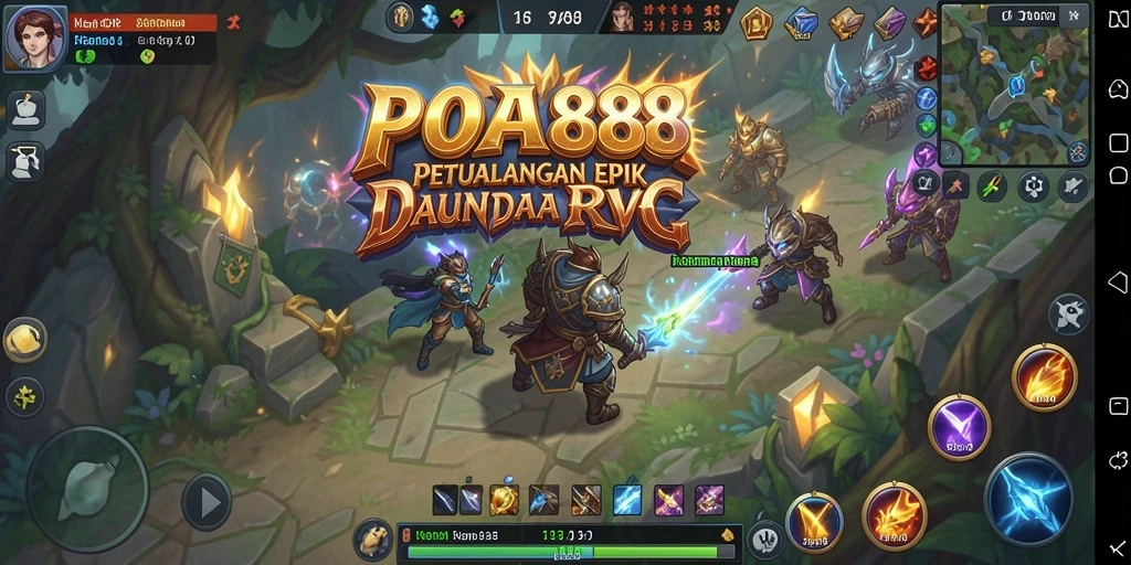 Tangkapan layar menunjukkan aksi seru dalam game RPG POA88.