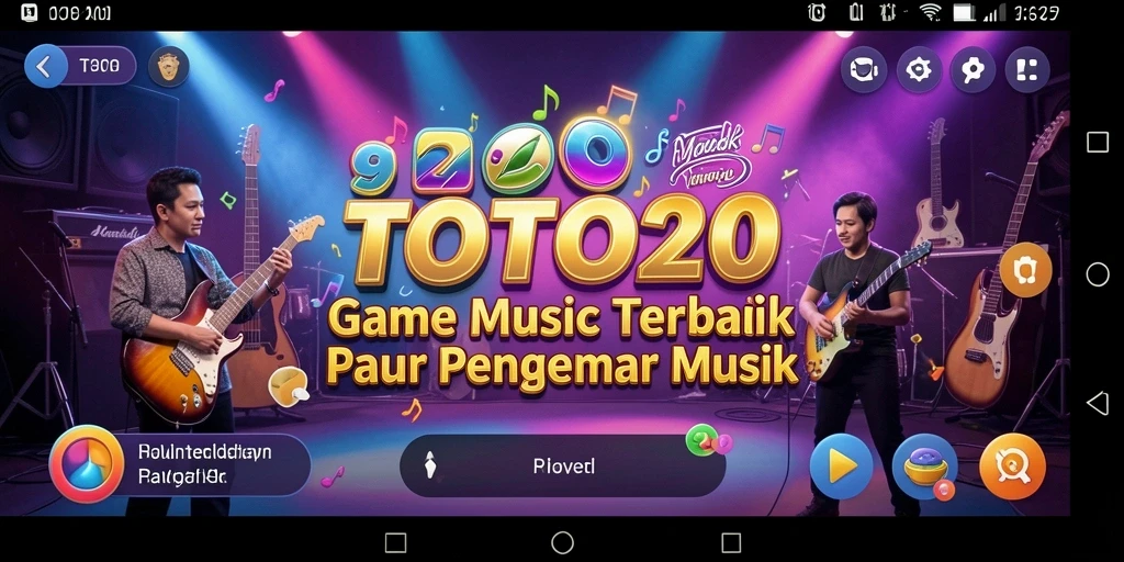 Tampilan gameplay TOTO20 yang menampilkan interaksi musik.