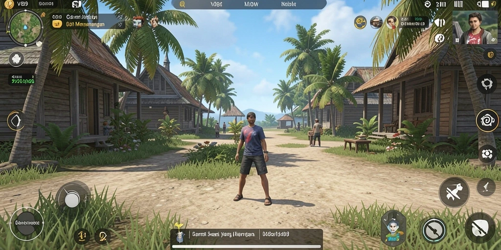 Screenshot menampilkan gameplay menarik V89 yang penuh warna.